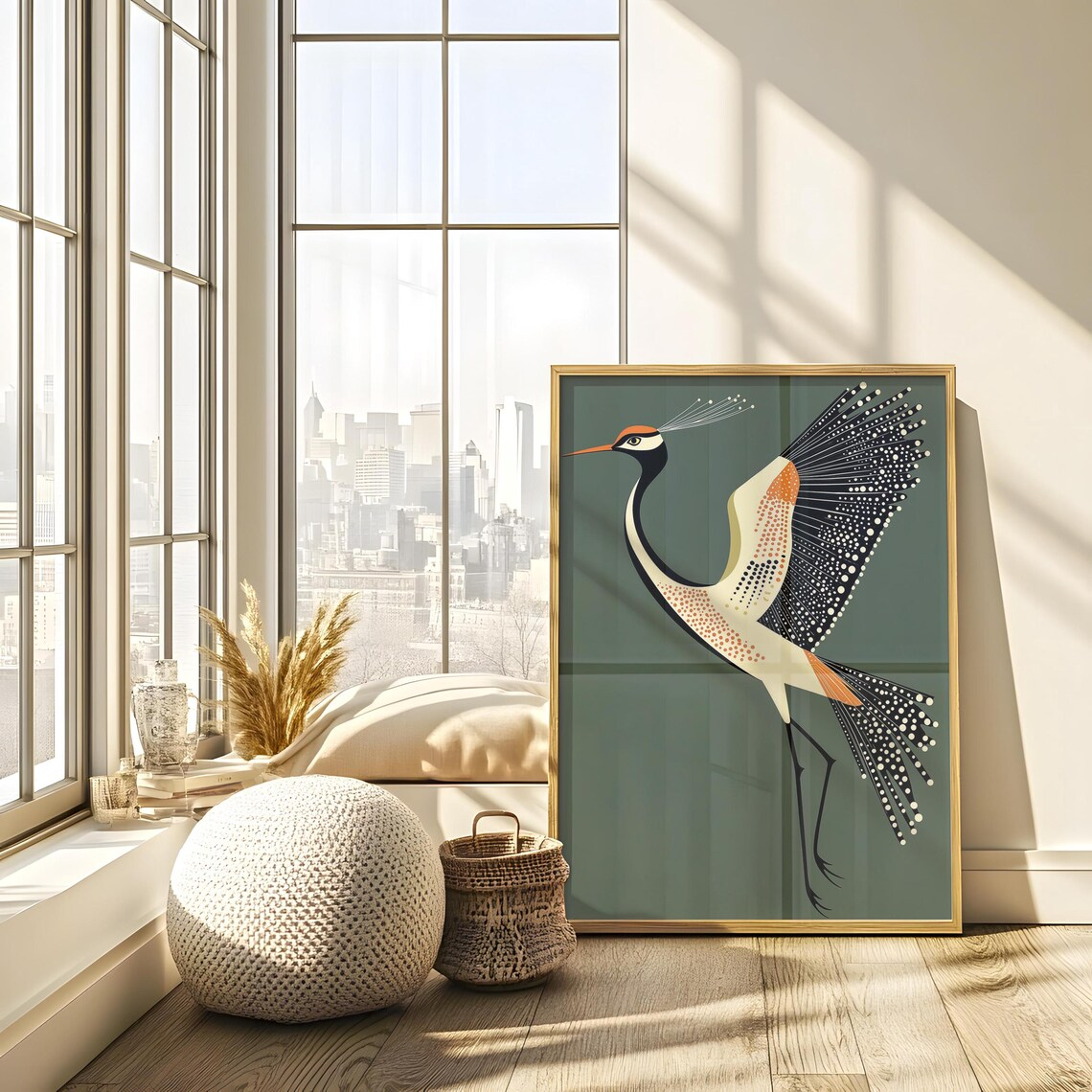 Fancy Flying Crane, Art Deco W - Vintage Fashion Wall Art avaliação e preço