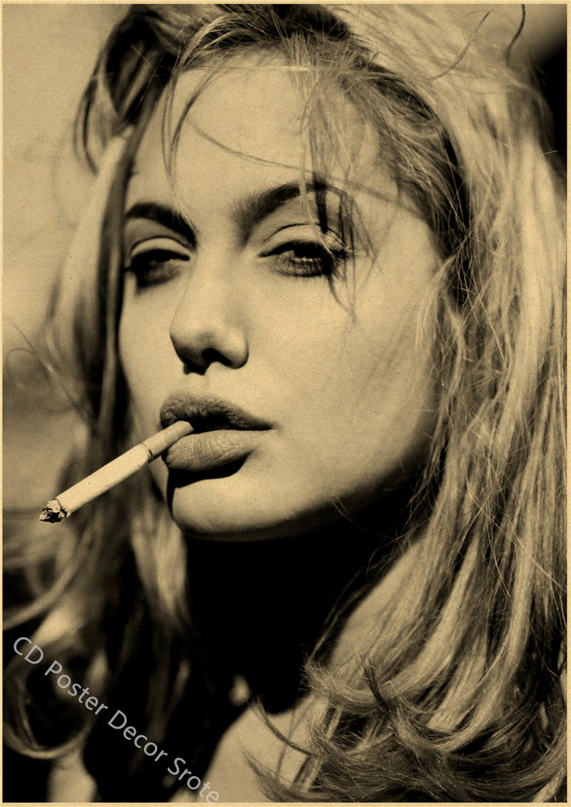 Angelina Jolie Vintage Poster  - Vintage Fashion Wallpaper avaliação e preço