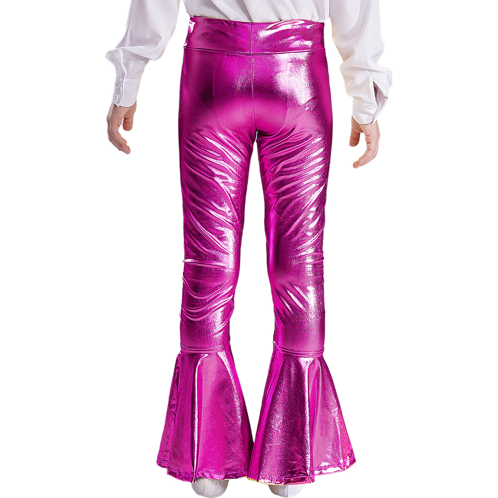 Kids Girls Shiny Metallic Flar - Wide Leg Trouser 70S avaliação e preço