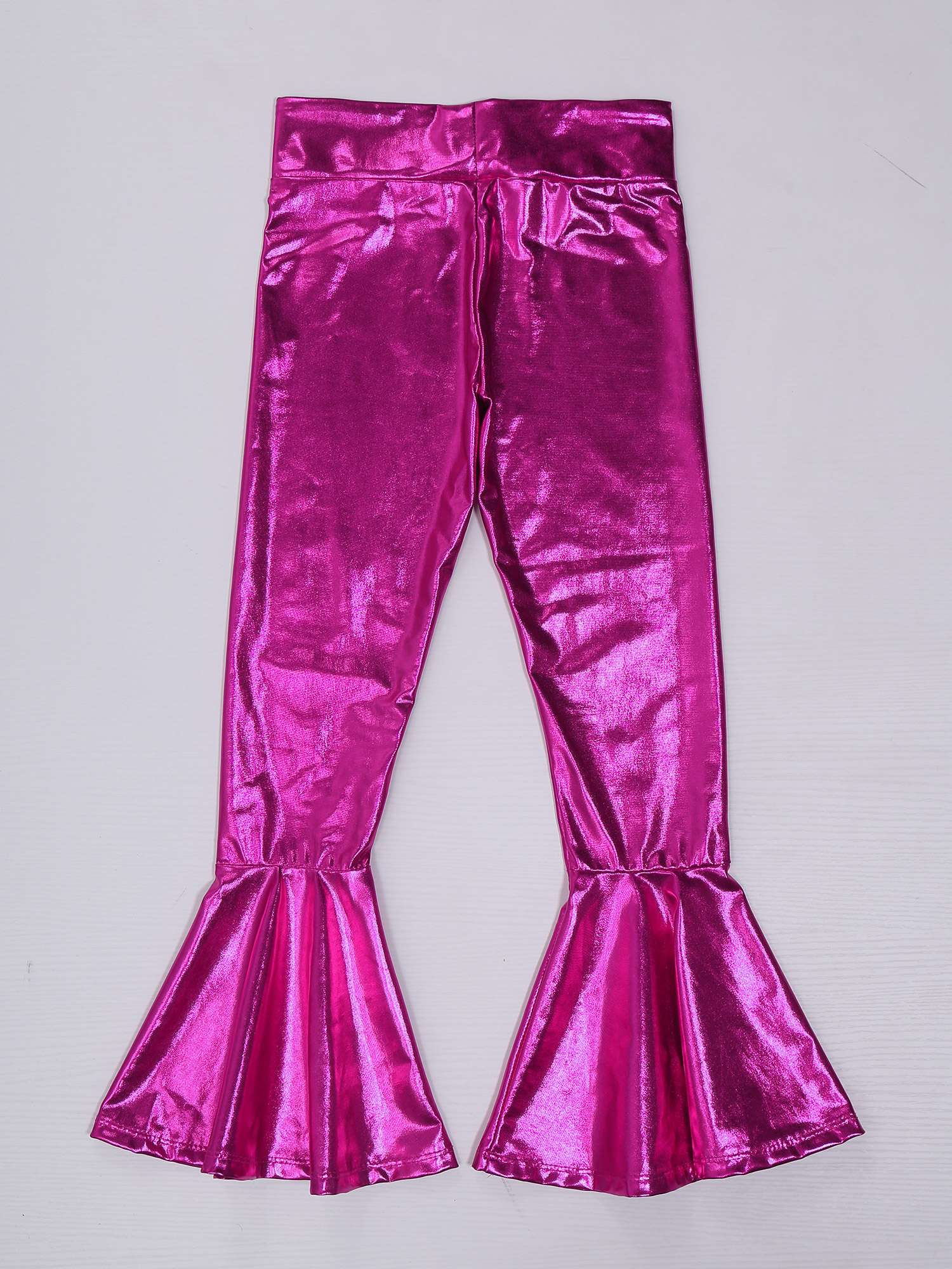 Kids Girls Shiny Metallic Flar - Wide Leg Trouser 70S avaliação e preço