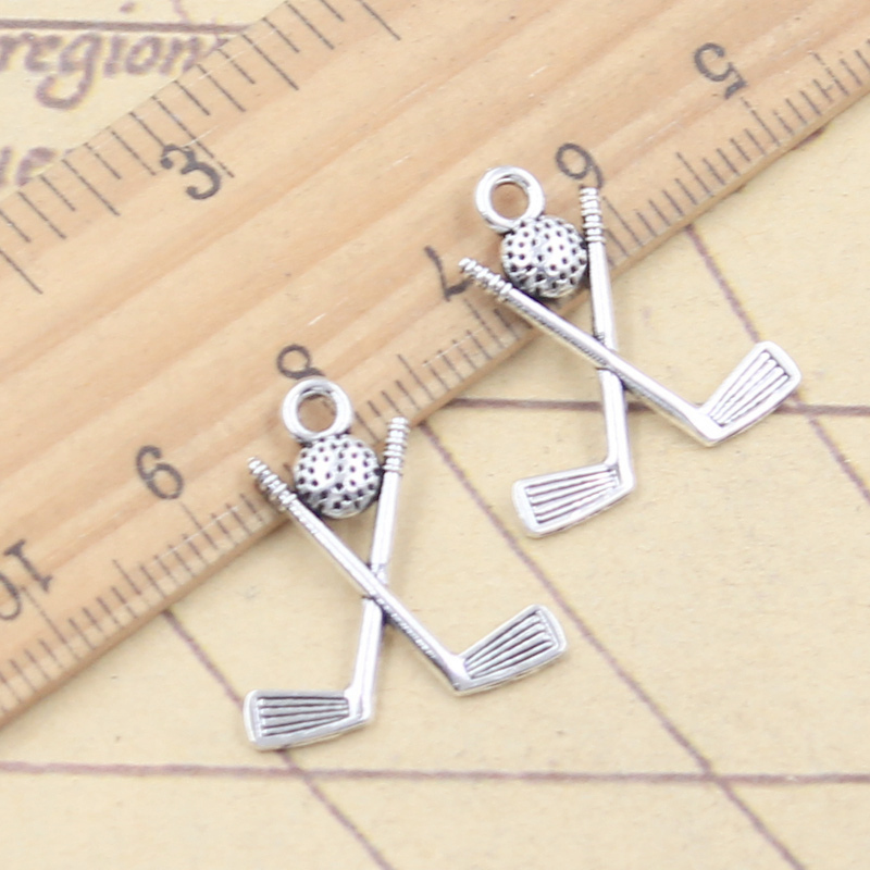 20pcs Charms Hockey Stick Club - Vintage Fashion Club Photos avaliação e preço