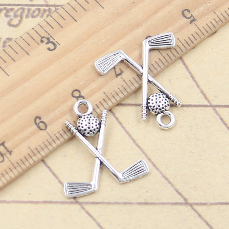 20pcs Charms Hockey Stick Club - Vintage Fashion Club Photos avaliação e preço