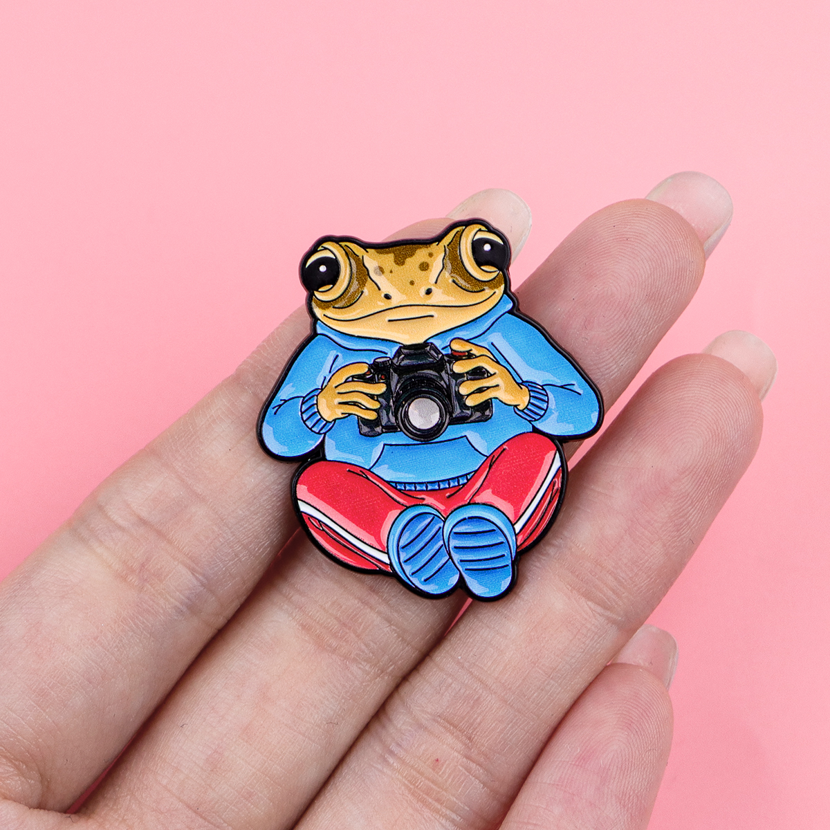 2-6pcs Cute Frog Photographer  - Vintage Fashion Quotes avaliação e preço