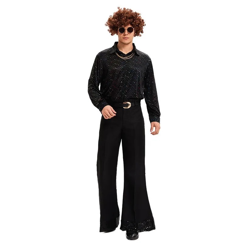 70s Retro Disco Bell Bottoms M - Wide Leg Trouser 70S avaliação e preço