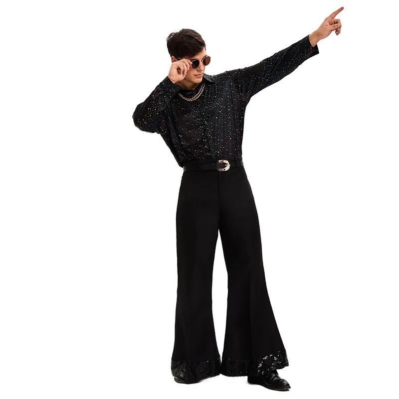 70s Retro Disco Bell Bottoms M - Wide Leg Trouser 70S avaliação e preço
