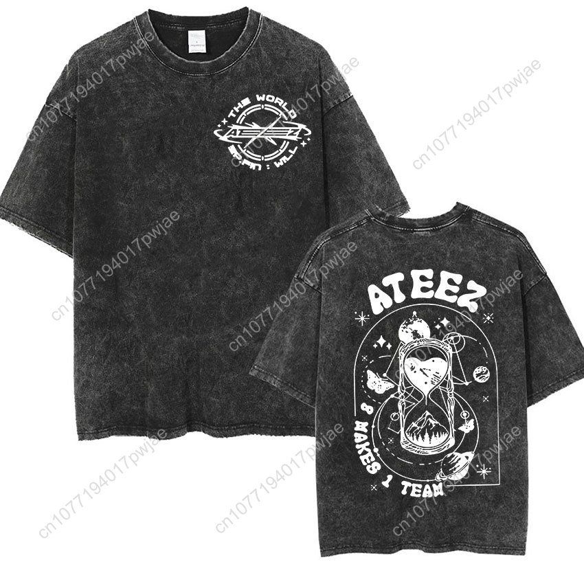 Korean Ateez Fin Wjll Album Co - Vintage Flannel Shirt avaliação e preço