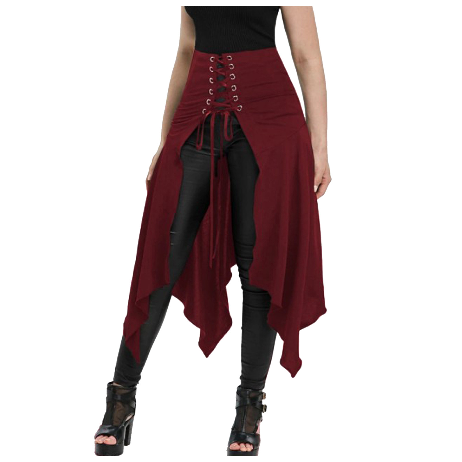 Gothic Skirt Black Medieval Vi - Vintage Fashion Dress avaliação e preço