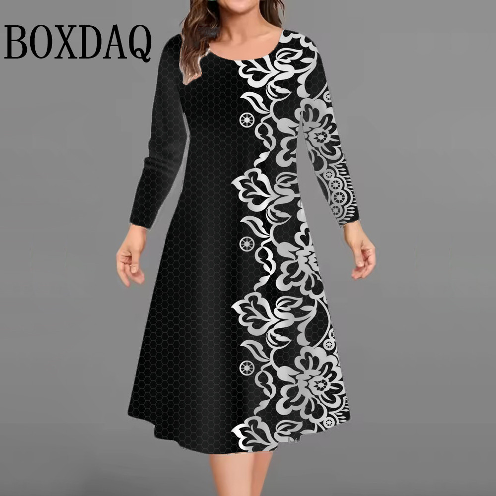 New Women's Retro Dress Flower - Vintage Fashion Fabrics avaliação e preço