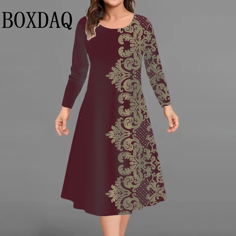 New Women's Retro Dress Flower - Vintage Fashion Fabrics avaliação e preço